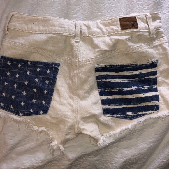 American Eagle Outfitters Pants - white american eagle jean shorts